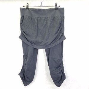 Athleta Seamless Skirts Got Legs Medium Capri Leggings Ruched Sides Grey #426614